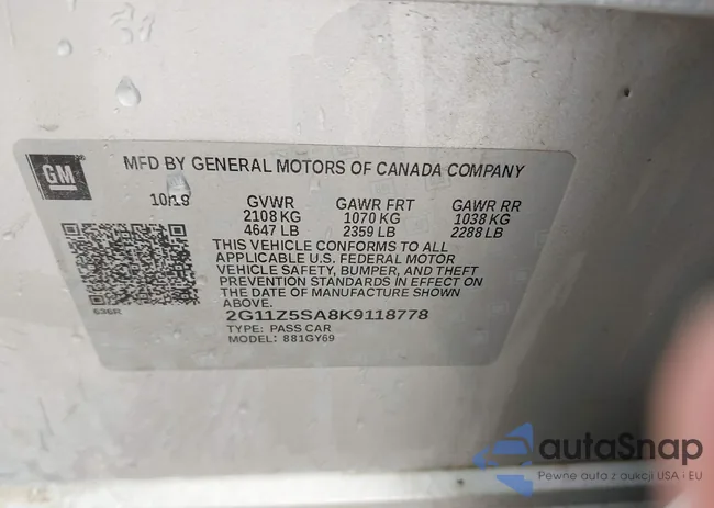 2G11Z5SA8K9118778: 42954059