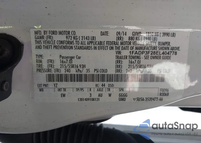 1FADP3F28EL404778: 42954071