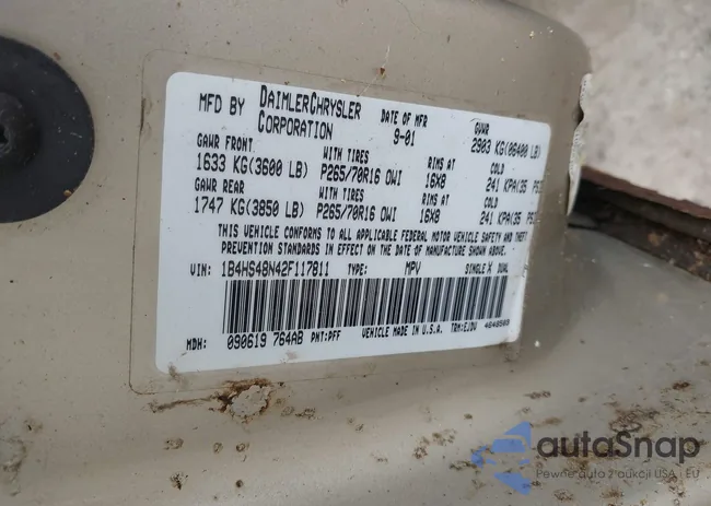 1B4HS48N42F117811: 42954079