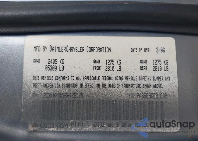 2C3KA73W56H426578: 42954095