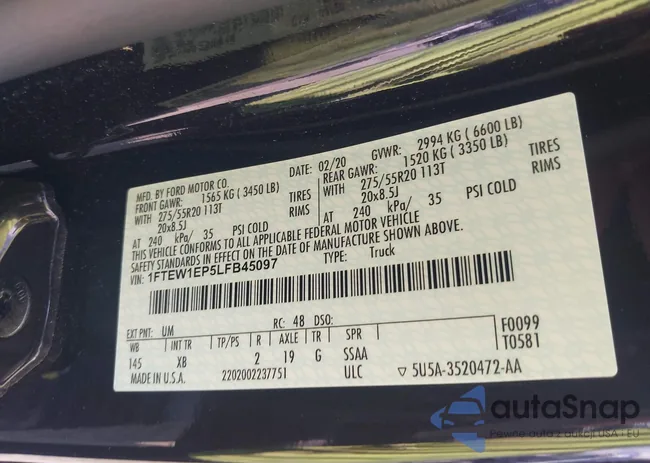 1FTEW1EP5LFB45097: 42953144