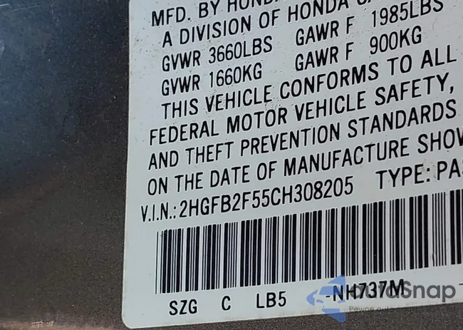 2HGFB2F55CH308205: 42953246