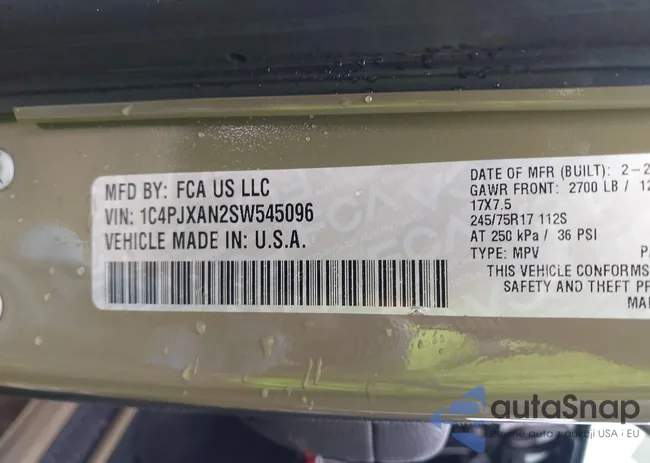 1C4PJXAN2SW545096: 42953302