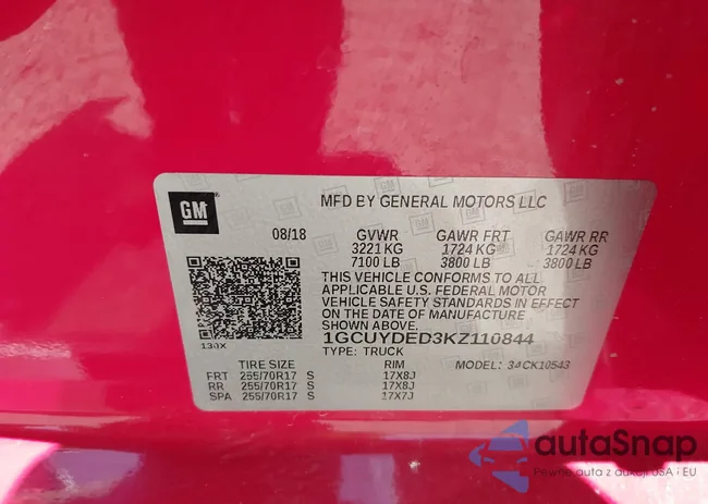 1GCUYDED3KZ110844: 42953451