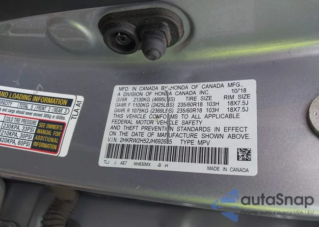 2HKRW2H52JH692655: 42954656