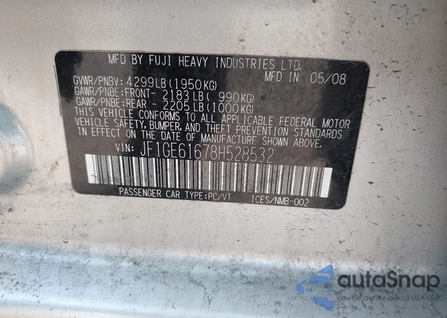 JF1GE61678H528532: 42954765