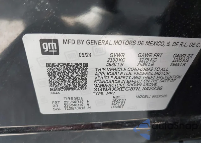 3GNAXXEG8RL342236: 42954833