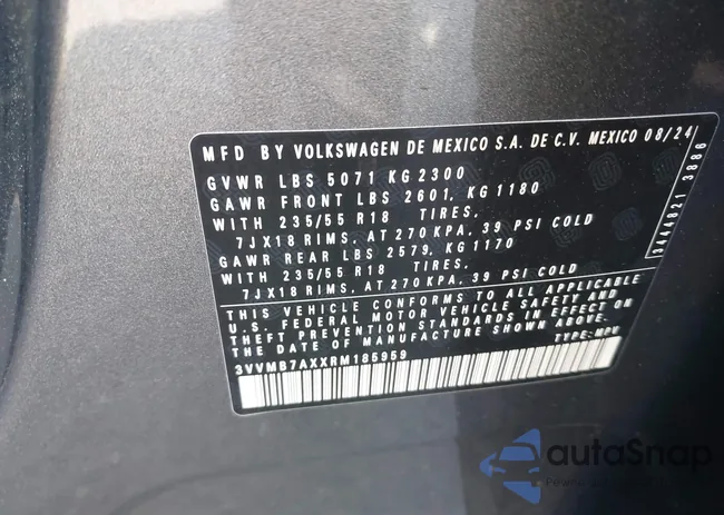 3VVMB7AXXRM185959: 42954953