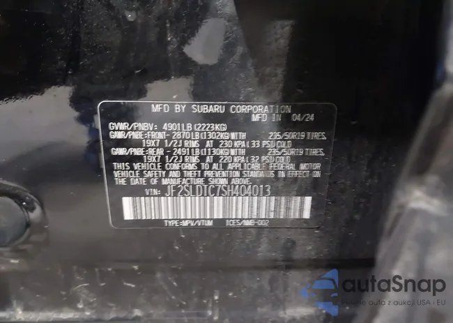 JF2SLDTC7SH404013: 42955011