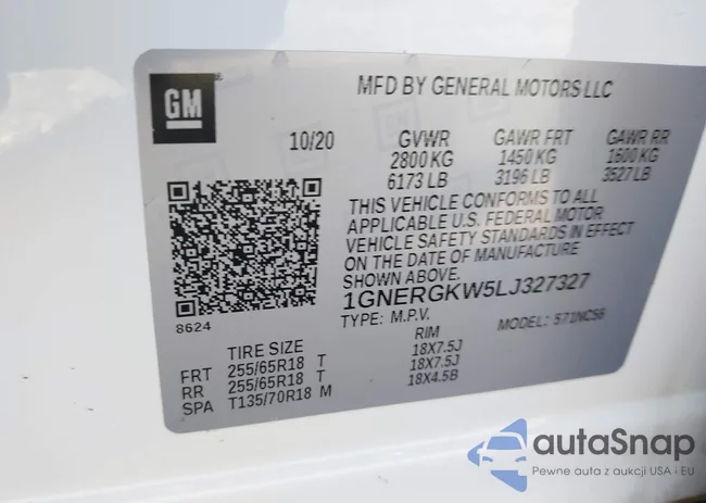 1GNERGKW5LJ327327: 42955066