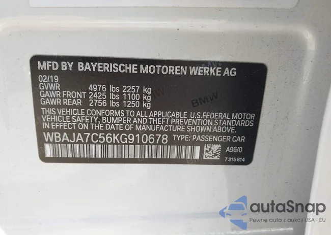 WBAJA7C56KG910678: 42954160