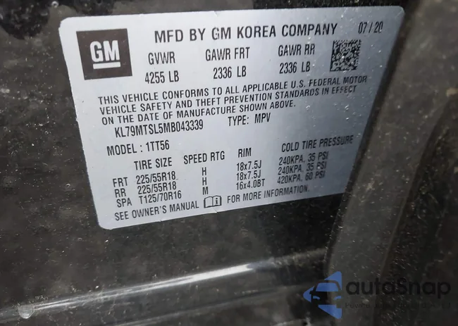 KL79MTSL5MB043339: 42954221