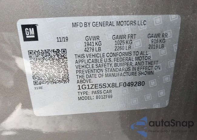 1G1ZE5SX8LF049280: 42954467