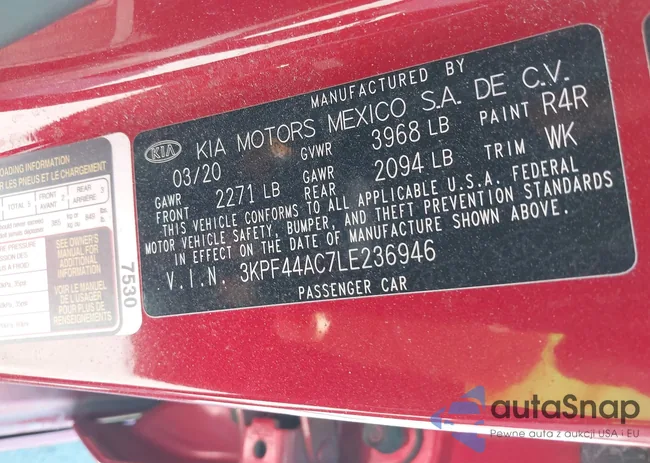 3KPF44AC7LE236946: 42955649