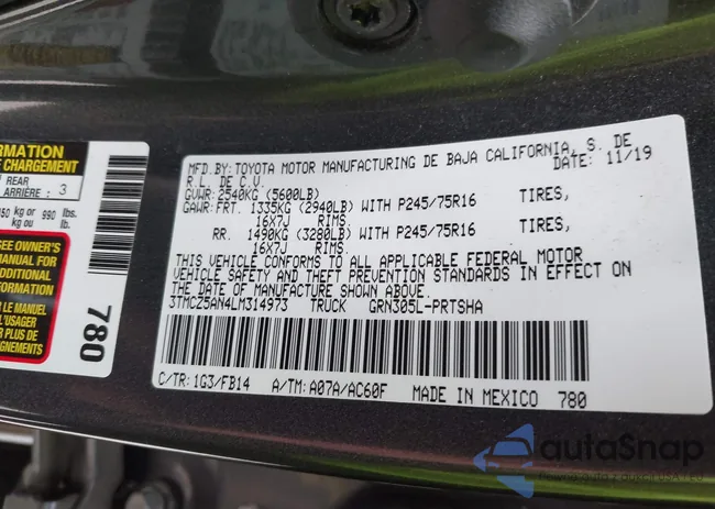 3TMCZ5AN4LM314973: 42955800