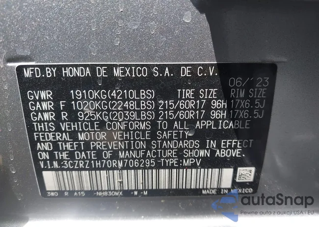 3CZRZ1H70RM706295: 42955869