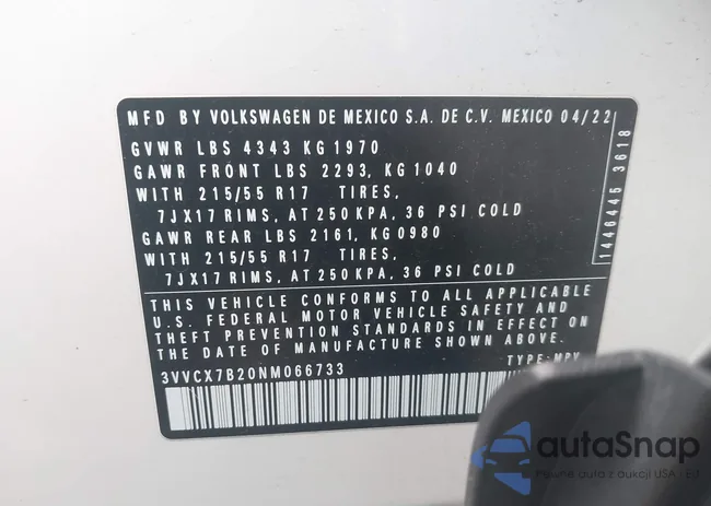 3VVCX7B20NM066733: 42956104