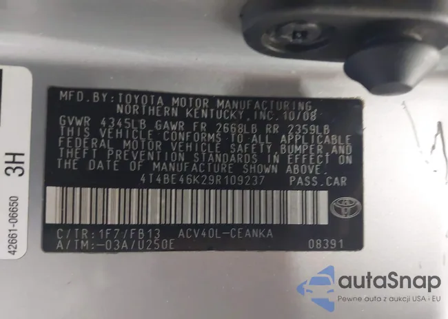 4T4BE46K29R109237: 42955341