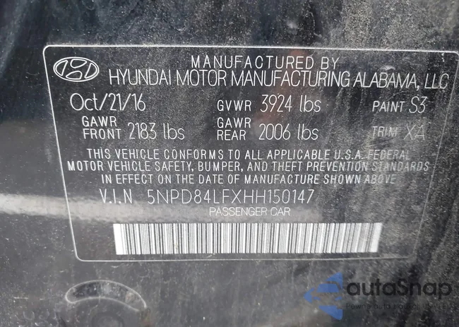 5NPD84LFXHH150147: 42955375