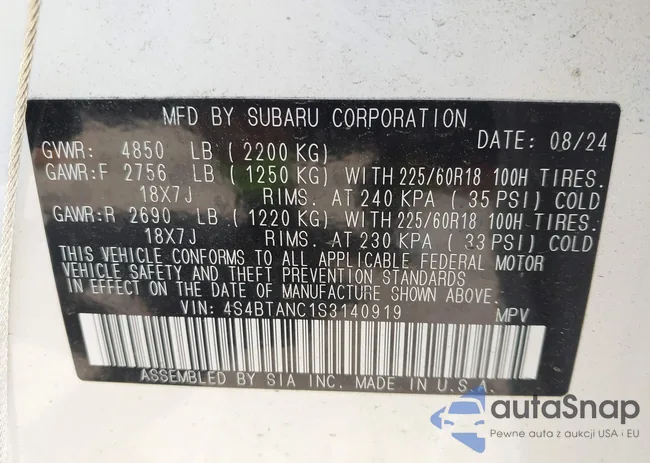 4S4BTANC1S3140919: 42955498