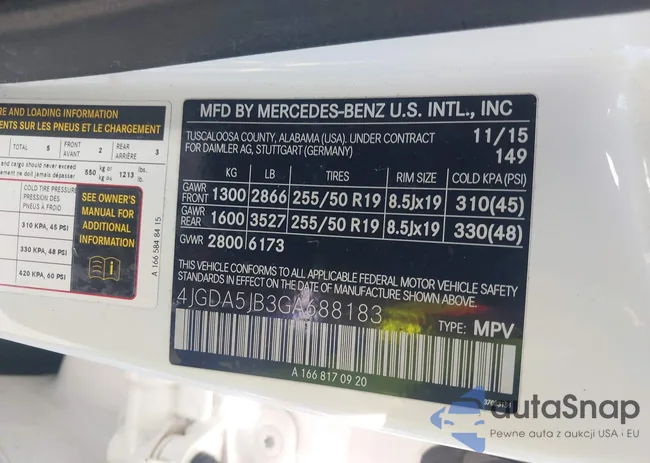 4JGDA5JB3GA688183: 42955510