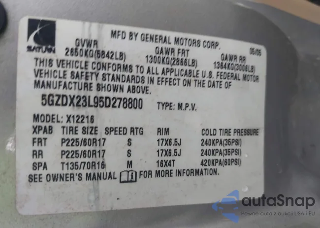 5GZDX23L95D278800: 42956703