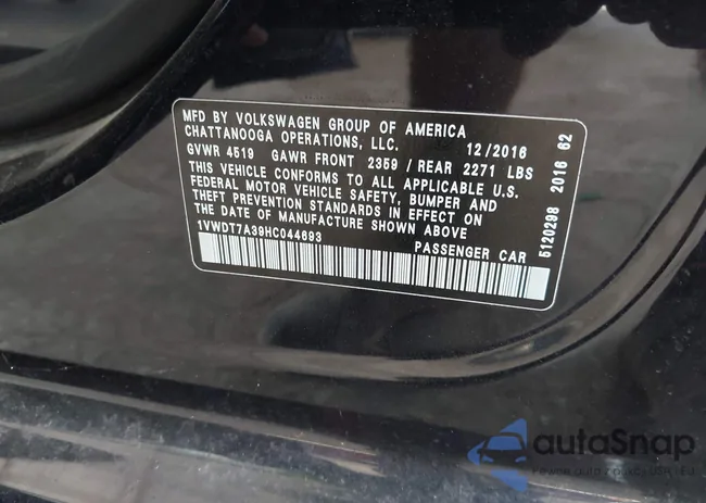 1VWDT7A39HC044693: 42956753