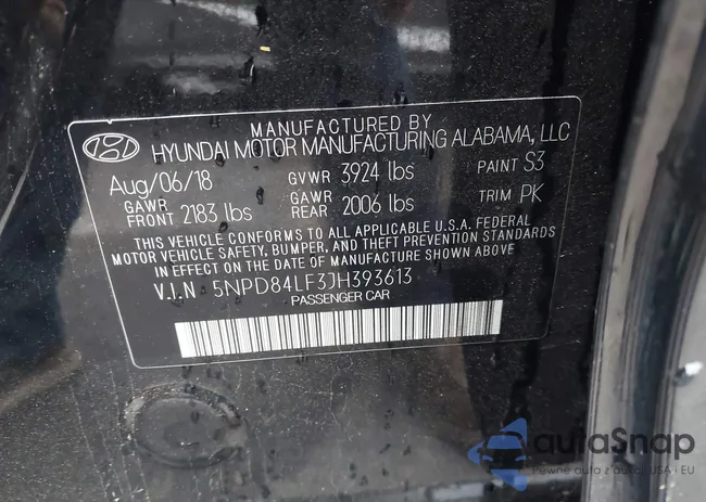 5NPD84LF3JH393613: 42956779