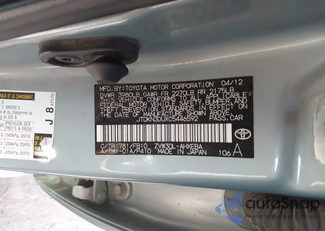 JTDKN3DUXC5446592: 42956300