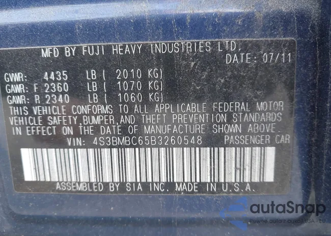 4S3BMBC65B3260548: 42956394