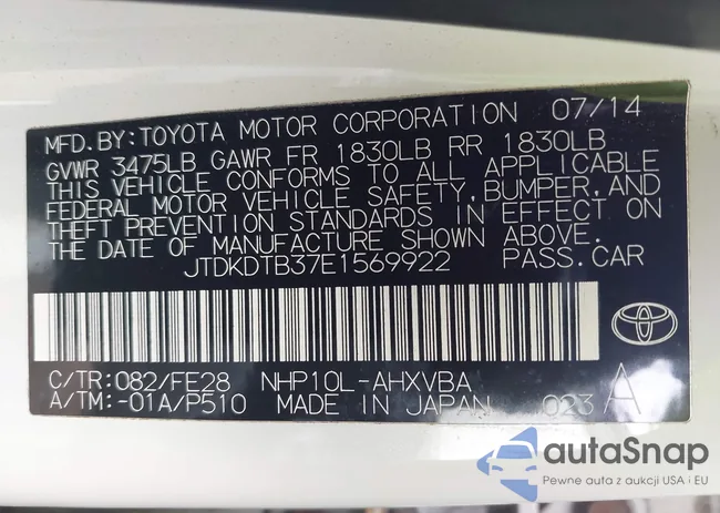 JTDKDTB37E1569922: 42956402