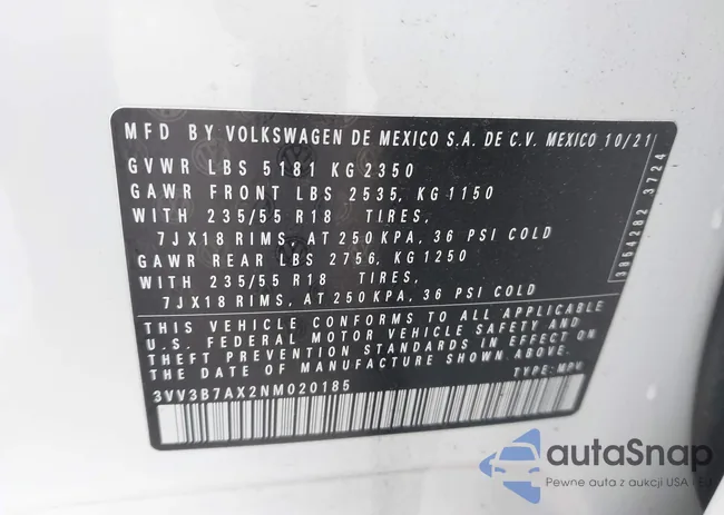 3VV3B7AX2NM020185: 42956464