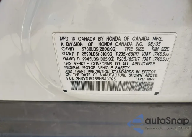 2HNYD18255H543795: 42957447