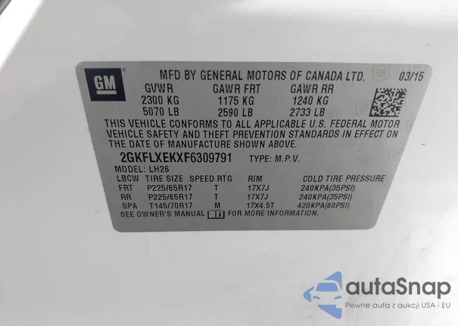 2GKFLXEKXF6309791: 42957514