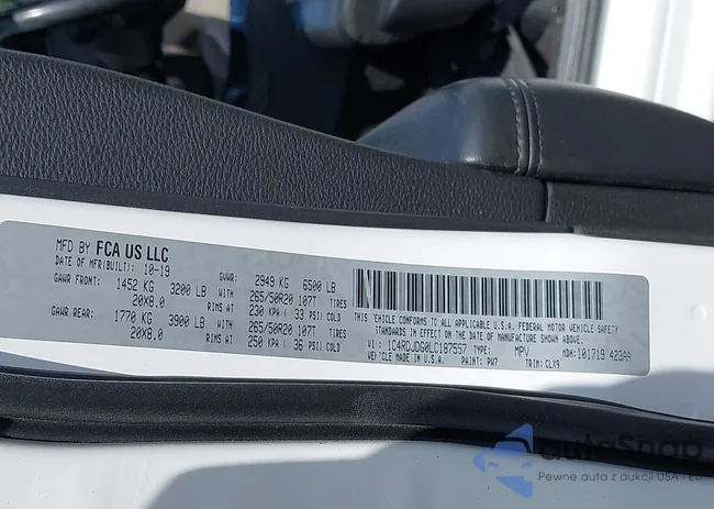 1C4RDJDG0LC187557: 42957571