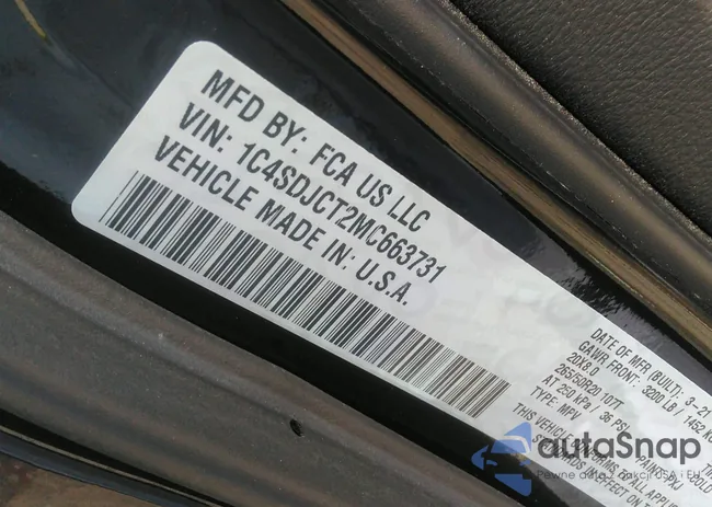 1C4SDJCT2MC663731: 42957572