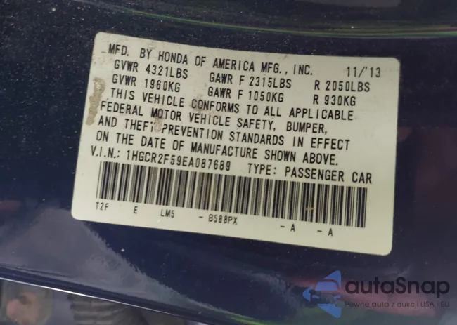 1HGCR2F59EA087689: 42957601