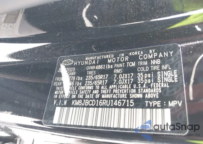 KM8JBCD16RU146715: 42957767