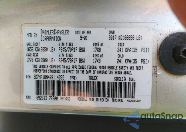 3D7HA18N42G114335: 42957853