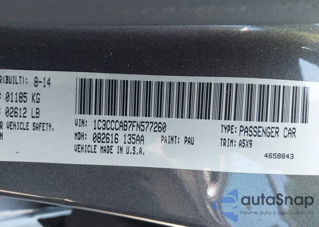 1C3CCCAB7FN577260: 42957180