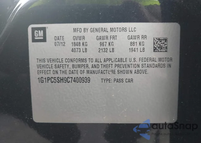 1G1PC5SH9C7400939: 42957311