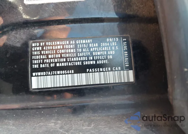 WVWHD7AJ7EW005448: 42958448