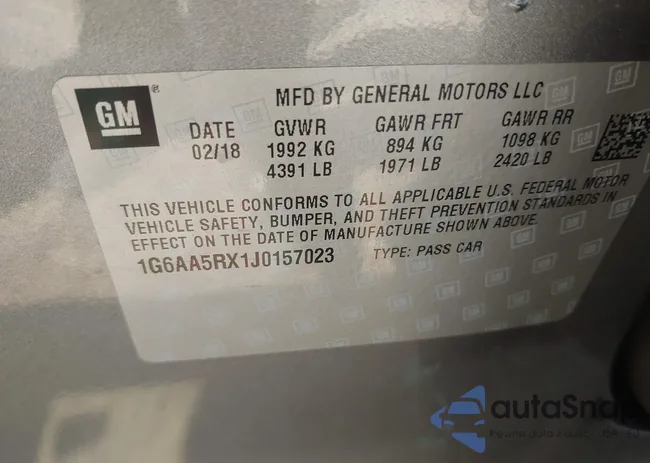 1G6AA5RX1J0157023: 42958859