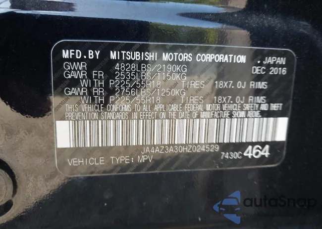 JA4AZ3A30HZ024529: 42958220