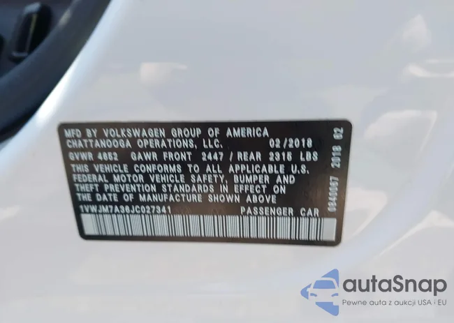 1VWJM7A36JC027341: 42959570