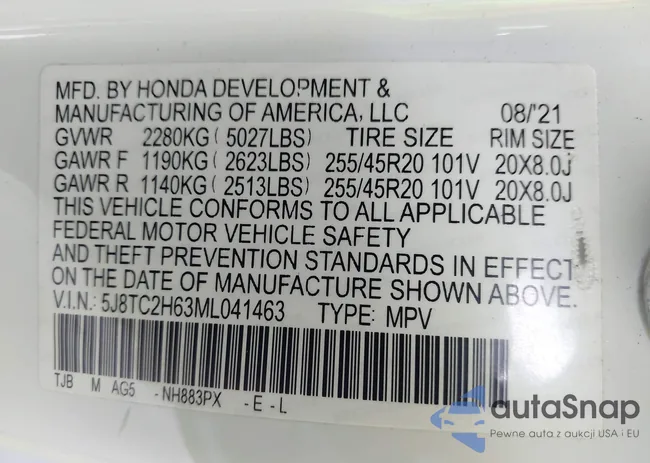 5J8TC2H63ML041463: 42959588