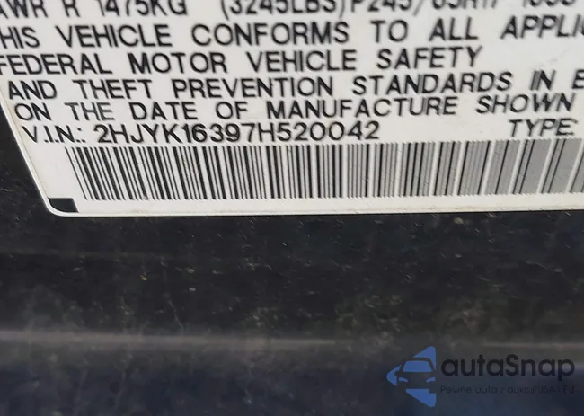 2HJYK16397H520042: 42959651