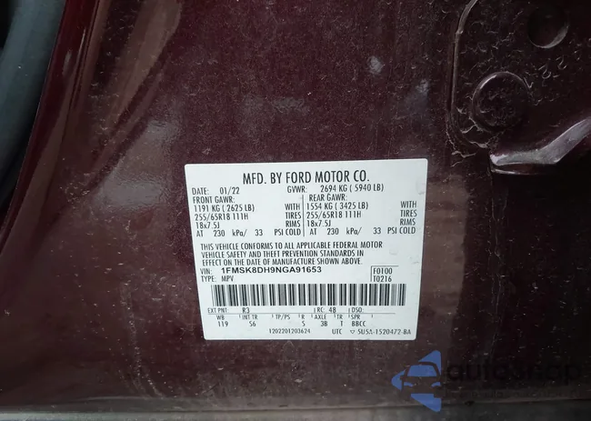 1FMSK8DH9NGA91653: 42959713