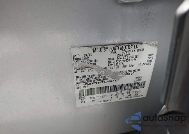 1FM5K7F8XEGA64742: 42959841