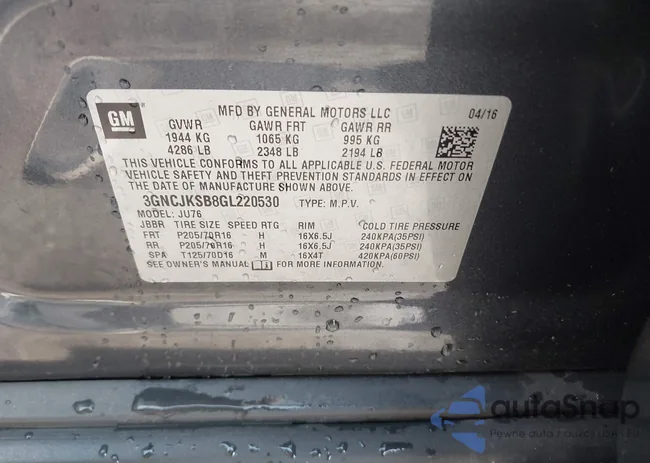 3GNCJKSB8GL220530: 42959896